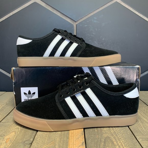 adidas | Shoes | Adidas Seeley Black Gum Shoes 75 Poshmark